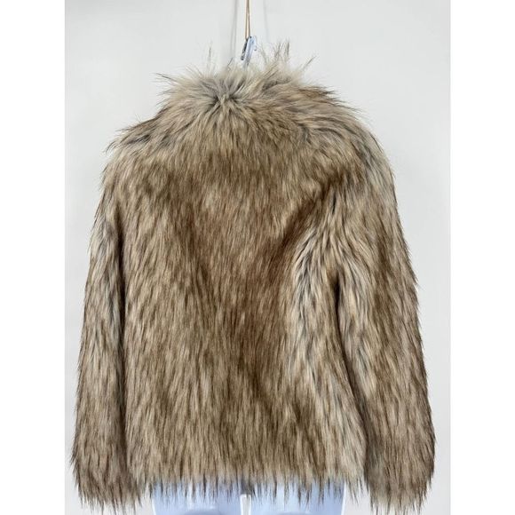 Fur by URF Anthropologie Faux Fur Coat XS - Picture 7 of 7